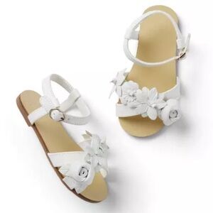 Janie and Jack | White Floral Sandals | Girls 11